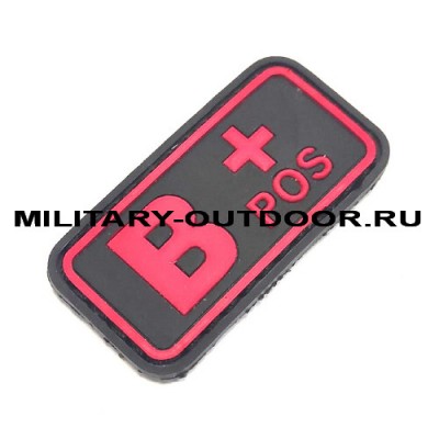 Патч B Pos+ Black/Red 50x25 мм PVC